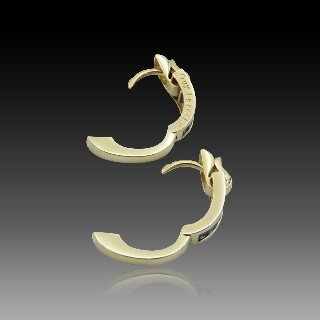 Boucles d'oreilles Guy Laroche Or jaune 18k et Saphirs Calibrés Boucles d'oreilles Guy Laroche Or jaune 18k et Saphirs Calibrés