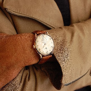 Montre Longines Vintage Homme en Or rose 18k Mécanique Vers 1950.