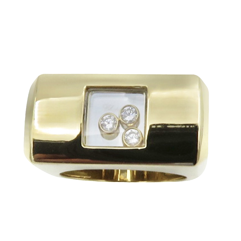 Bague Chopard Happy Diamonds Or Jaune 18k Diamants. Taille 54 Bague Chopard Happy Diamonds Or Jaune 18k Diamants. Taille 54
