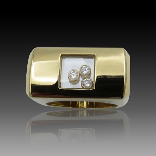 Bague Chopard Happy Diamonds Or Jaune 18k Diamants. Taille 54