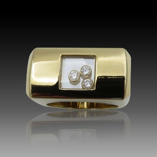 Bague Chopard Happy Diamonds Or Jaune 18k Diamants. Taille 54 Bague Chopard Happy Diamonds Or Jaune 18k Diamants. Taille 54