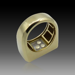Bague Chopard Happy Diamonds Or Jaune 18k Diamants. Taille 54 Bague Chopard Happy Diamonds Or Jaune 18k Diamants. Taille 54