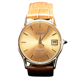 Montre Jaeger Vintage Ronde en Or jaune 18k Quartz Vers 1990 Montre Jaeger Vintage Ronde en Or jaune 18k Quartz Vers 1990