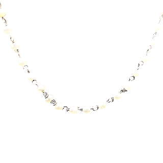 Collier en Platine vers 1920 avec perles fines . Collier en Platine vers 1920 avec perles fines .