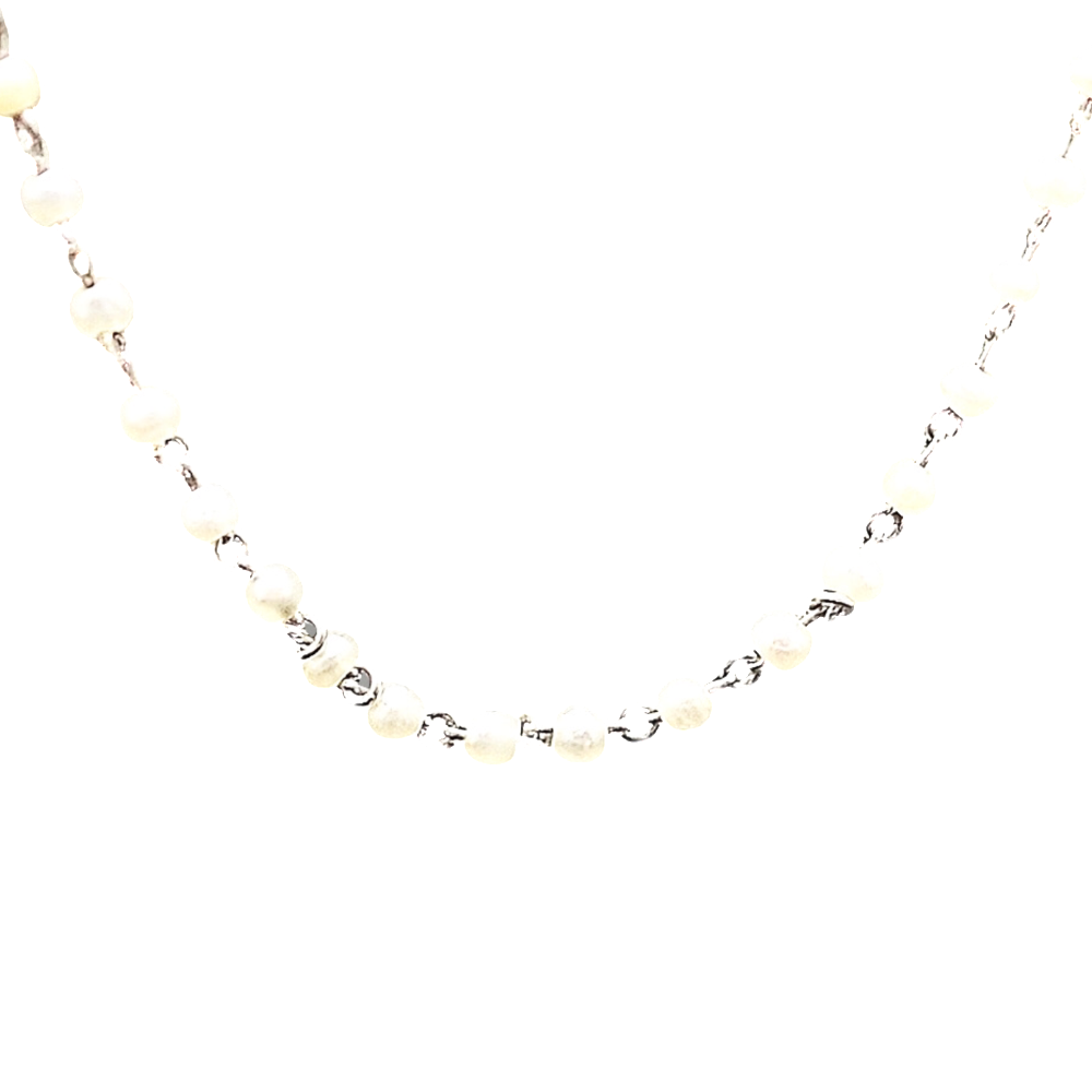 Collier en Platine vers 1920 avec perles fines . Collier en Platine vers 1920 avec perles fines .