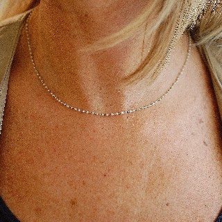 Collier en Platine vers 1920 avec perles fines . Collier en Platine vers 1920 avec perles fines .
