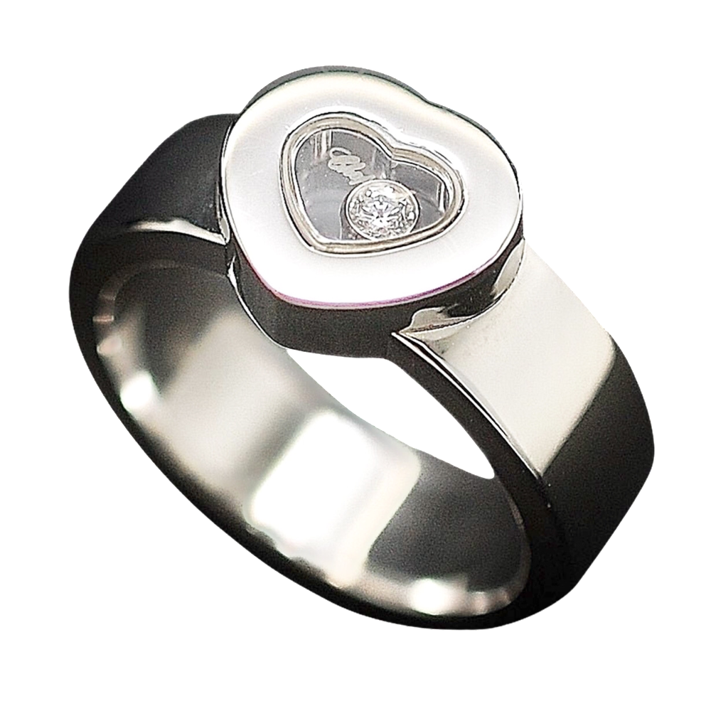 Bague Chopard Happy Diamonds Or Gris 18k Diamants. Taille 53 Bague Chopard Happy Diamonds Or Gris 18k Diamants. Taille 53