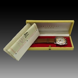 Montre Universal Geneve Polerouter 35 mm en Acier Automatique Full set de 1959