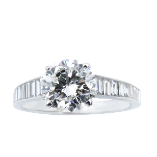 Solitaire Messika en or 18k Diamant brillant de 1.63 Cts F-10X