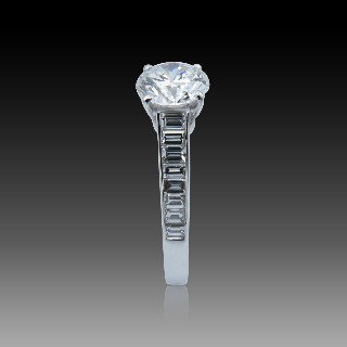 Solitaire Messika en or 18k Diamant brillant de 1.63 Cts F-10X