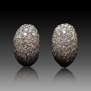 Boucles d'oreilles Diamants 4,90 Cts G-VS en Or Gris 18k 