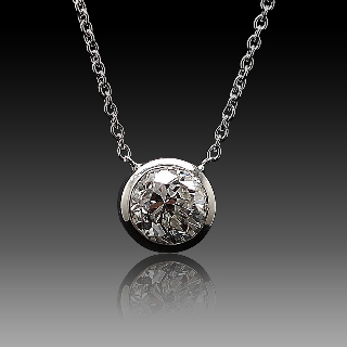 Collier Pendentif Diamant de 1.01 Cts G-VVS2 . Or 18 Cts. Collier Pendentif Diamant de 1.01 Cts G-VVS2 . Or 18 Cts.