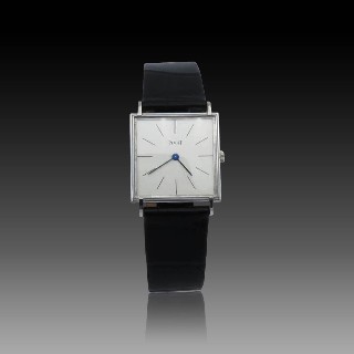 Montre Piaget Mixte Extraplate en Or gris 18k Vers 1960. Mécanique .