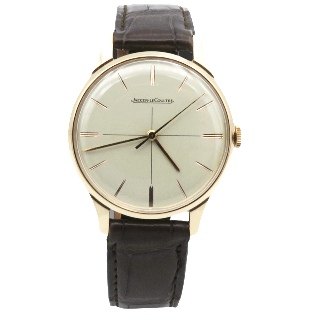 Montre Jaeger LeCoultre Vintage Ronde 33 mm Or rose 18k mécanique Vers 1960.