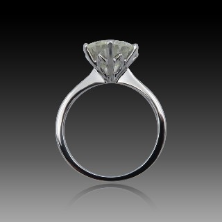 Solitaire en or 18k Diamant brillant de 3.70 Cts J-VS2 .