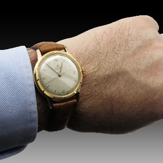 Montre Rolex Précision Vintage Ronde 33 mm Or rose 18k mécanique Vers 1960.