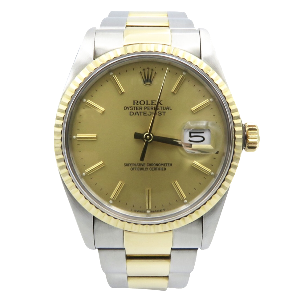 Montre Rolex Oyster Datejust en Or jaune 18k et Acier de 1983 .   