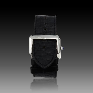 Montre Cartier Divan Dame acier Grand modèle Quartz Montre Cartier Divan Dame acier Grand modèle Quartz