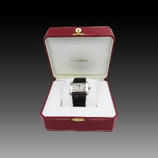 Montre Cartier Divan Dame acier Grand modèle Quartz