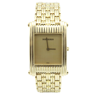 Montre Boucheron "Reflet" homme grand modèle à quartz en or jaune 18k . Montre Boucheron "Reflet" homme grand modèle à quartz en or jaune 18k .
