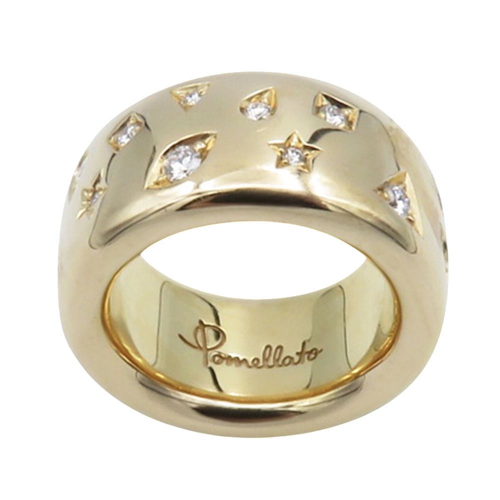 Bague Pomellato "Iconica" Or rose 18k et diamants  . Taille 56