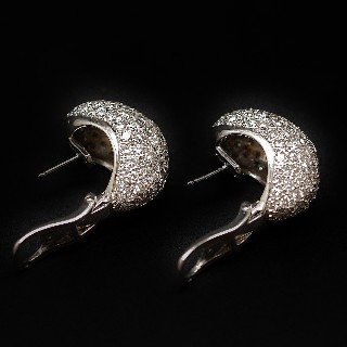 Boucles d'oreilles Diamants 4,90 Cts G-VS en Or Gris 18k Boucles d'oreilles Diamants 4,90 Cts G-VS en Or Gris 18k