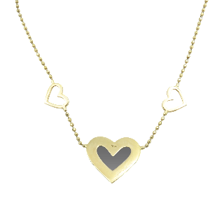 Collier Pendentif Victoria Casal Or jaune 18k avec Diamants et nacre