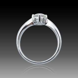 Solitaire en Or gris 18 Cts avec Diamant brillant 1,08 Cts G-SI1 