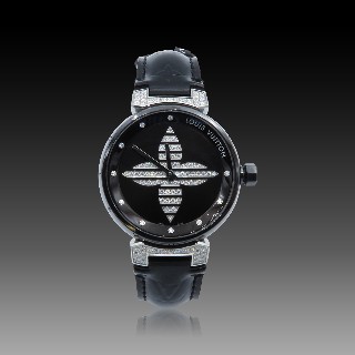 Montre Louis Vuitton Tambour for Ever céramique diamants 34 mm quartz