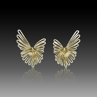 Boucles d'oreilles Clips en or 18k massif vers 1950 . 19,20 Grs Boucles d'oreilles Clips en or 18k massif vers 1950 . 19,20 Grs
