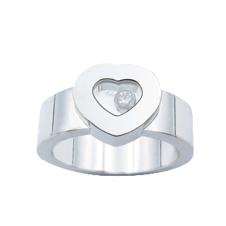 Bague Chopard Happy Diamonds Or Gris 18k Diamants. Taille 53 Bague Chopard Happy Diamonds Or Gris 18k Diamants. Taille 53