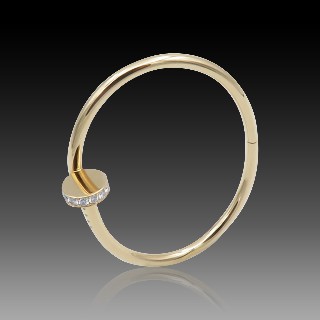 Bracelet Cartier "Juste un clou" en Or rose 18k avec diamants  brillants. Taille 15