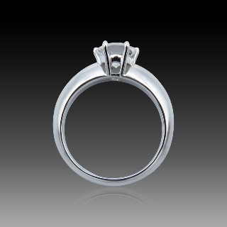 Solitaire en Or gris 18 Cts avec Diamant brillant 1,08 Cts D-SI1 (HRD)