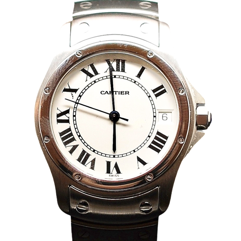 Montre Cartier Homme "Santos" Ronde GM en acier Automatique de 1994. 