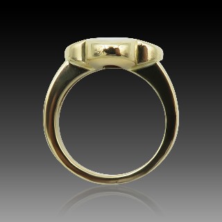 Bague Van Cleef & Arpels Or jaune 18k Pure Alhambra, nacre. Taille 53.