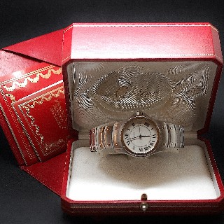 Montre Cartier Homme "Santos" Ronde GM en acier Automatique de 1994. 