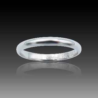 Alliance Cartier "1895" en platine. 2,5 mm. taille 54 