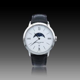 Montre Baume et Mercier Homme Classima Phase de lune Quartz Acier . Full set