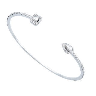 Bracelet Messika My Twin Skinny Diamants or gris 18K Petit modèle Bracelet Messika My Twin Skinny Diamants or gris 18K Petit modèle