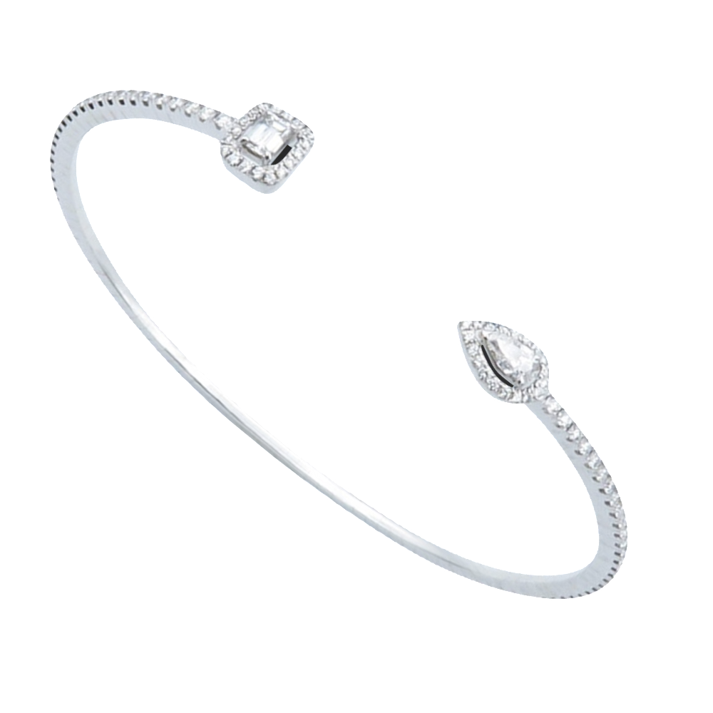Bracelet Messika My Twin Skinny Diamants or gris 18K Petit modèle Bracelet Messika My Twin Skinny Diamants or gris 18K Petit modèle