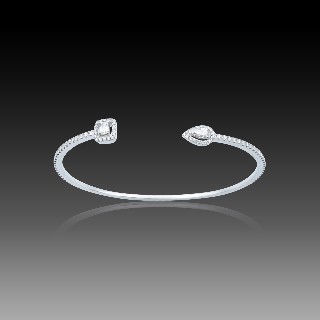 Bracelet Messika My Twin Skinny Diamants or gris 18K Petit modèle Bracelet Messika My Twin Skinny Diamants or gris 18K Petit modèle