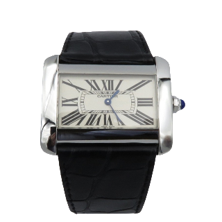 Montre Cartier Divan Dame acier Grand modèle Quartz