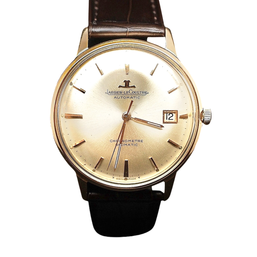 Montre Jaeger LeCoultre Vintage Geomatic Or rose 18k Automatique Vers 1960.