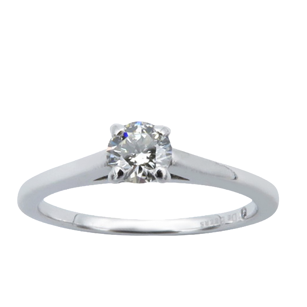 Solitaire Tiffany Platine DB classic , Diamant 0,22 Ct I-VS1 . Taille  49