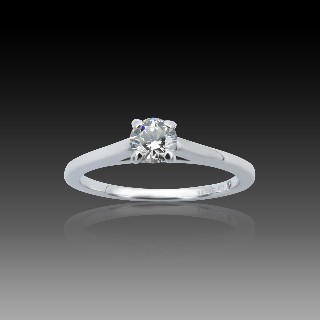 Solitaire Tiffany Platine DB classic , Diamant 0,22 Ct I-VS1 . Taille  49