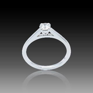 Solitaire Tiffany Platine DB classic , Diamant 0,22 Ct I-VS1 . Taille  49