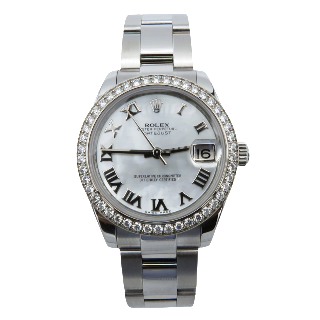 Montre Rolex Lady Datejust Médium Acier diamants 31 mm. Ref : 178384 de 2012. full set