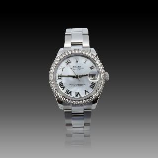 Montre Rolex Lady Datejust Médium Acier diamants 31 mm. Ref : 178384 de 2012. full set