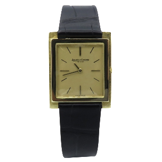 Montre Jaeger Rectangulaire Extraplate Or 18k mécanique Vers 1965.