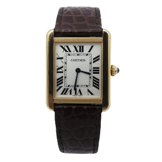 Montre Cartier Tank Solo Petit modèle Or rose 18k et acier Quartz Full set 